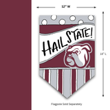 MAGNOLIA LN, MSU Dots and Stripes Decorative Flag