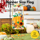 ‘Fall Floral Pumpkin’ Decorative Banner Flag