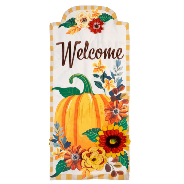 ‘Fall Floral Pumpkin’ Decorative Banner Flag