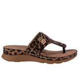Good Choice Shoes “Arla” Hardware Thong Sandal In Leopard