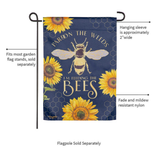 ‘Pardon the Weeds I’m Feeding the Bees’ Decorative Flag