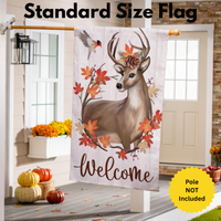 ‘Autumn Deer Wreath’ Decorative Flag