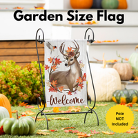 ‘Autumn Deer Wreath’ Decorative Flag