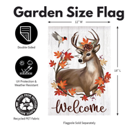 ‘Autumn Deer Wreath’ Decorative Flag