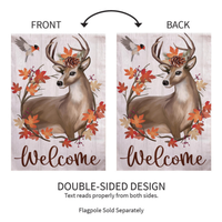 ‘Autumn Deer Wreath’ Decorative Flag