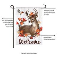 ‘Autumn Deer Wreath’ Decorative Flag