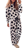 Polka Dot Drawstring Pant Set, Assorted Colors