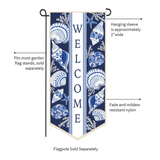 ‘Chinoiserie Seashells’ Decorative Banner Flag