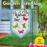 ‘Butterfly Welcome’ Decorative Flag