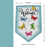 ‘Butterfly Welcome’ Decorative Flag