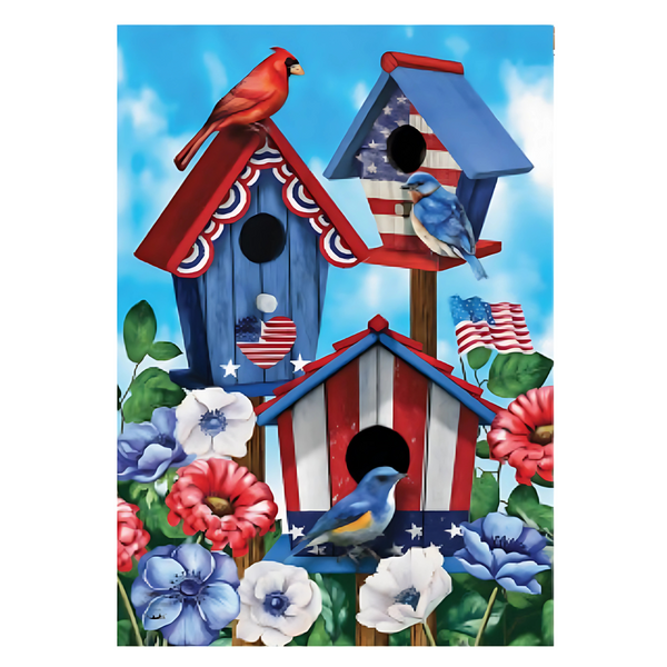 ‘American Birdhouses’ Decorative Flag