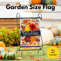 ‘Fall Floral Applique’ Decorative Flag