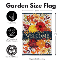 ‘Fall Floral Applique’ Decorative Flag