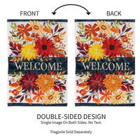 ‘Fall Floral Applique’ Decorative Flag