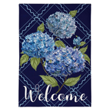 ‘Golded Meadow Hydrangea Burlap’ Decorative Flag