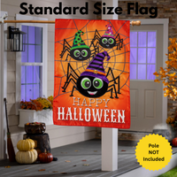 ‘Happy Halloween Spiders’ Decorative Flag