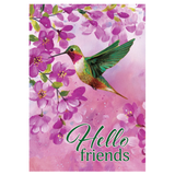 ‘Pink Hummingbird’ Decorative Flag