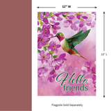 ‘Pink Hummingbird’ Decorative Flag