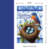 ‘Bluebird Nest’ Decorative Flag