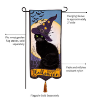 ‘Happy Halloween Black Cat’ Decorative Banner Flag