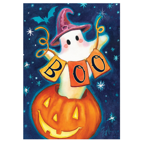‘Boo’ Decorative Flag