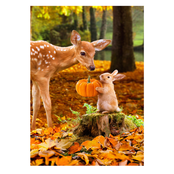 ‘Faun and Bunny’ Decorative Flag