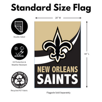 ‘New Orleans Saints Burlap’ Decorative Flag