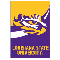 ‘Louisiana State University Burlap’ Decorative Flag