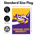 ‘Louisiana State University Burlap’ Decorative Flag