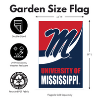 ‘University of Mississippi Burlap’ Decorative Flag
