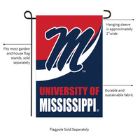 ‘University of Mississippi Burlap’ Decorative Flag