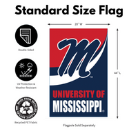 ‘University of Mississippi Burlap’ Decorative Flag