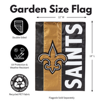 ‘New Orleans Saints, Embellished’ Decorative Flag