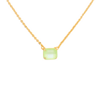 Sorrelli Octavia Single Crystal Pendant Necklace in Lime Green Delite