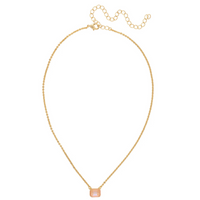 Sorrelli Octavia Single Crystal Pendant Necklace in Peach Delite