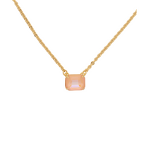 Sorrelli Octavia Single Crystal Pendant Necklace in Peach Delite