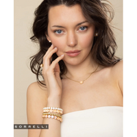 Sorrelli Octavia Single Crystal Pendant Necklace in Peach Delite