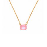 Sorrelli Octavia Single Crystal Pendant Necklace in Light Rose Delite