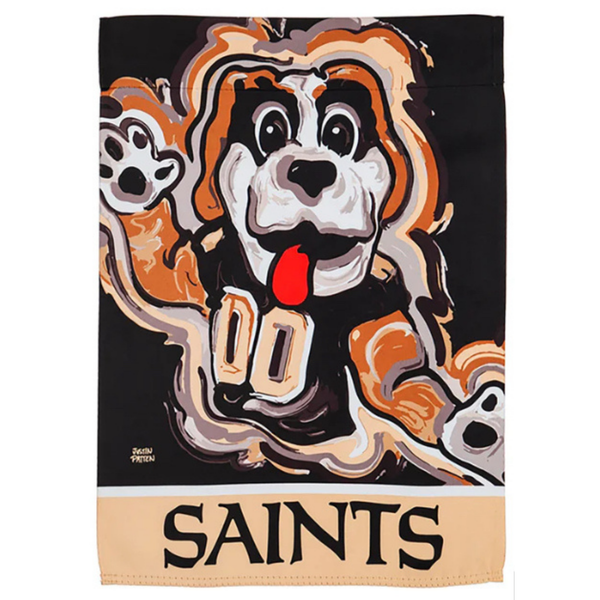 ‘New Orleans Saints, Justin Patten Dog’ Decorative Flag