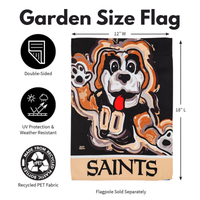‘New Orleans Saints, Justin Patten Dog’ Decorative Flag