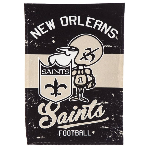 ‘New Orleans Saints Vintage Burlap’ Decorative Flag