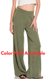 ZENANA Raised Rib Dolman Sleeve Top & Pants Sets, Assorted colors