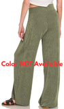 ZENANA Raised Rib Dolman Sleeve Top & Pants Sets, Assorted colors