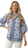 HEIMISH, Floral Tunic with Contrast Trim