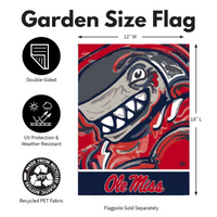 ‘University of Mississipi, Justin Patten Shark’ Decorative Flag