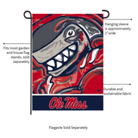 ‘University of Mississipi, Justin Patten Shark’ Decorative Flag