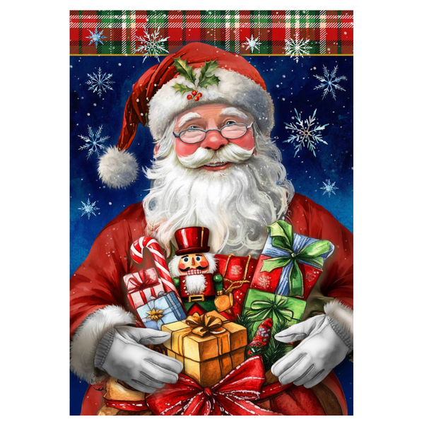 ‘Holly Jolly Santa’ Decorative Flage