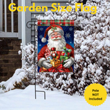 ‘Holly Jolly Santa’ Decorative Flage