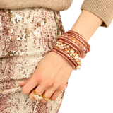 BuDha Girl, Rose Gold All Weather Bangle Set/6, Serenity Prayer