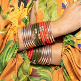 BuDha Girl, Three Kings AW Bangles Set/3 in Coral